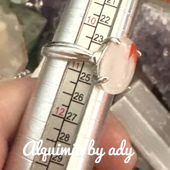 CRAZY LACE AGATE SILVER MIDI RING BOHO - Picture 3 of 3